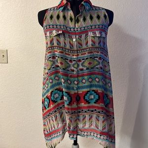 BCBGMAXAZRIA AzTec multicolored Tunic